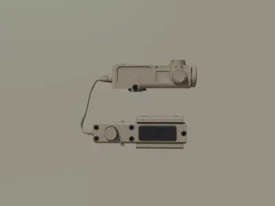 Zenit Perst 4 tactical laser Low-poly 3D model