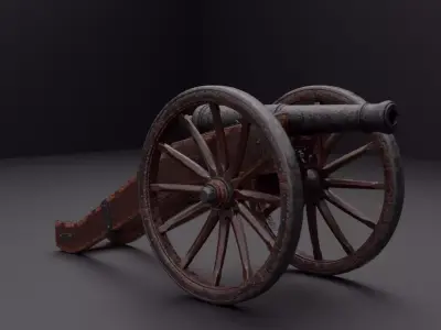 realistic cannon 3D model