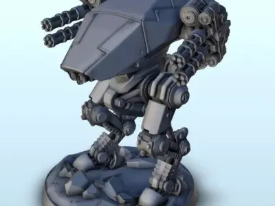 TR 900 soldier-robot 7  supported version - Future Sci-Fi SF Pos 3D print model