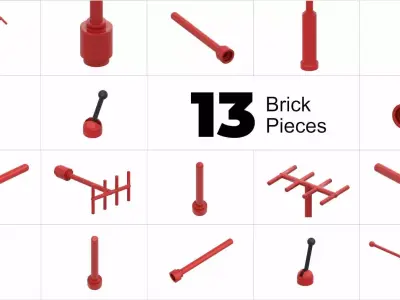 TwindBricks3D - 13 Antenna collection 3D print model