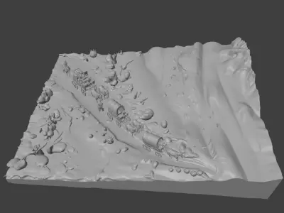 Western Wagon Train Diorama STL File for 3D Printing 3D print model