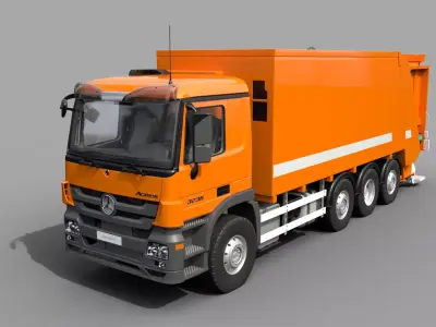Garbage truck Mercedes-Benz Actros 3236 3D model