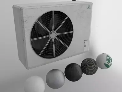 eco air 400 air water heat pump 3D model