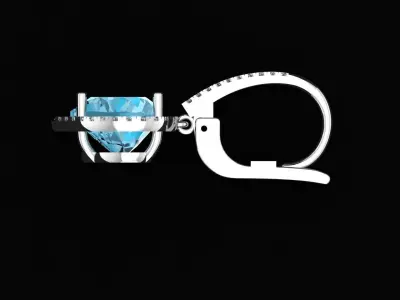 Heart shaped earrings 3D print model