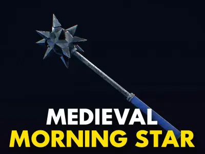Medieval Weapon Morning Star -PBR- Game Ready Low-poly 3D model