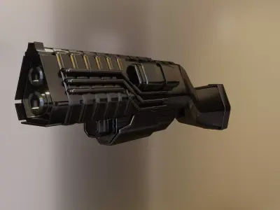Sci-fiCombatShotgun gun on table Free 3D model