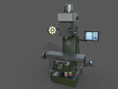 Milling Machine  Low-poly 3D model