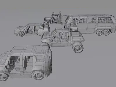 Car low poly pack 2 Low-poly 3D model
