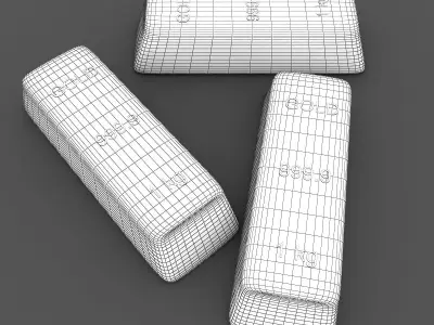 gold bar 3D model