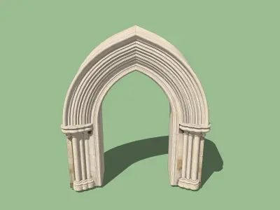 pointed ARCH Low-poly 3D model