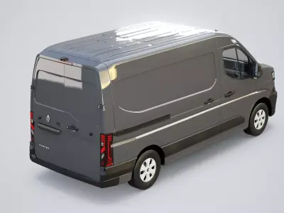 Renault Master 2025 E-Tech electric Van Low-poly 3D model