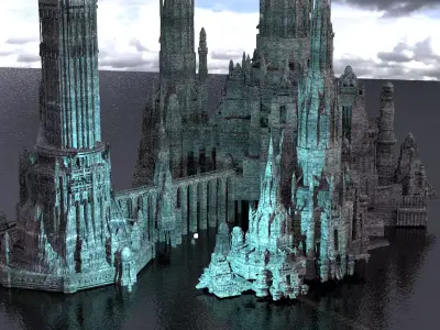 Pillars of the Giant Towers 3D model