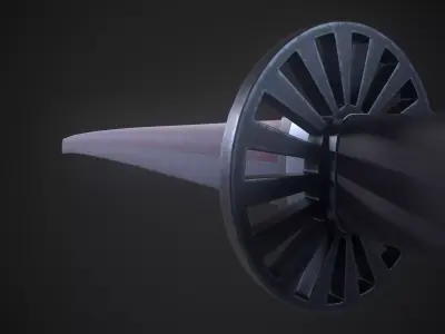 Tanjiro Sword Low-Poly 3D Model Free low-poly 3D model