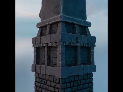 Medieval Castle Structure - Tower B 3D model
