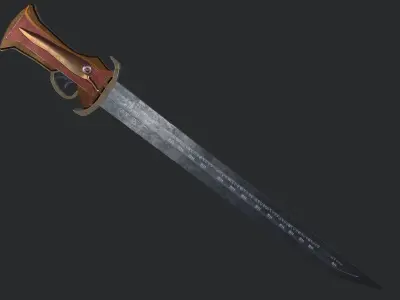 Weapon Sword 3d Model  Low-poly 3D model