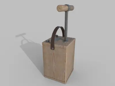 TNT Detonator Low-poly 3D model