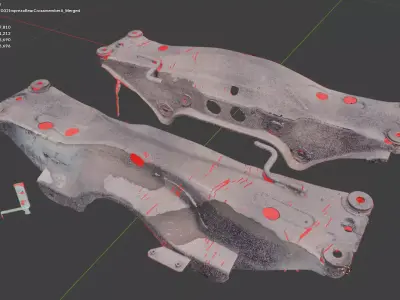  Subaru Impreza Rear Crossmember 20150FE200 2002-2007 Scan 3D model