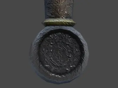 Long sword3 Low-poly 3D model