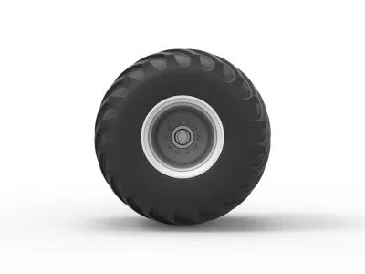Wheel from vintage monster truck Scale 1 to 25 3D print model