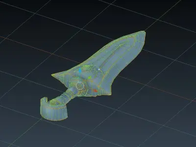 Dagger sword from legend of zelda Low-poly 3D model