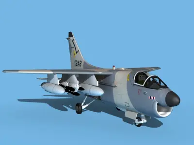 Chance Vought A-7E Corsair II V15 NM ANG 3D model