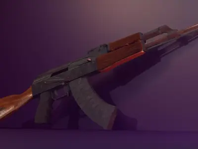 High Poly AKM 3D model