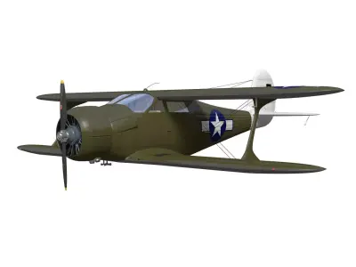 Beechcraft Model D17 Staggerwing 3D model