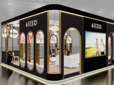 Exhibition Stand Stall  7X7 4 SIDE OPEN BEAUTY  AND COSMETICS   3D model