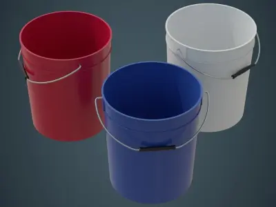 Bucket 2A Low-poly 3D model