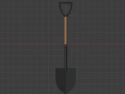 LOW POLY ASSET SHOVEL MODEL - LOWPOLYGONAL Low-poly 3D model