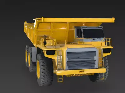Heavy Industry Mining Dump Truck Vehicle 3d model Low-poly 3D model