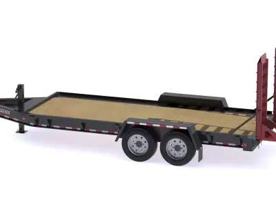 Towmaster T-16D Drop Deck trailer 3D model