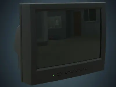 CRT Television 1 Basic  Low-poly 3D model