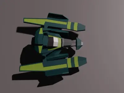 Low poly Spaceship Low-poly 3D model Low-poly 3D model