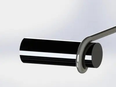 Wire winding on a shaft Free 3D model