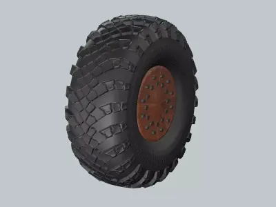 Truck Wheel BC Low-poly 3D Model Low-poly 3D model