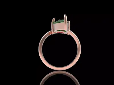 Pear Round Diamond Ring 3D print model