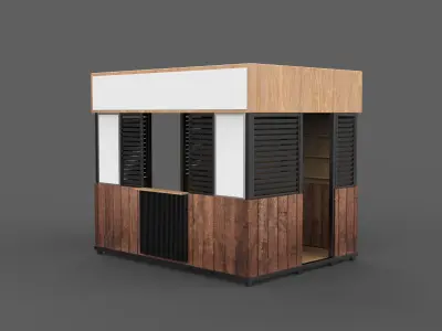 stand booth food 3D model