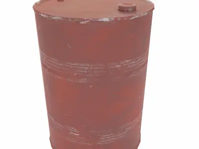 Oil drum lowpoly 3d model Free low-poly 3D model
