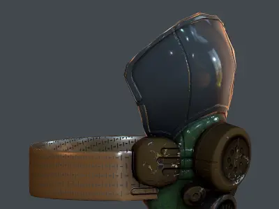 Gas mask helmet 3d model scifi Low-poly Low-poly 3D Low-poly 3D model order