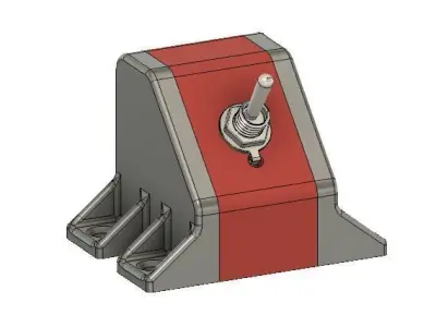 Toggle Switch Brackets 45 Degree 1-4 holes for switches 3D print model