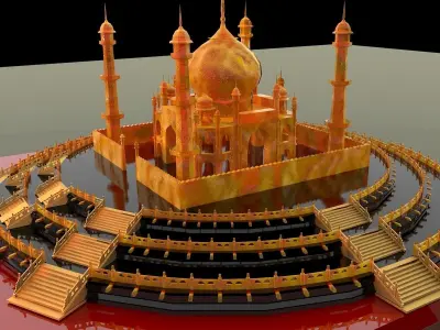 Chinese palace temple of heaven ancient  building  3D model