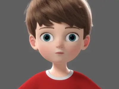 Cartoon Boy NoRig 3D model