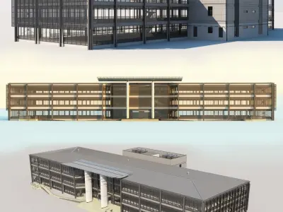 Industrial building  and Office building and Capacities 3D Model Pack
