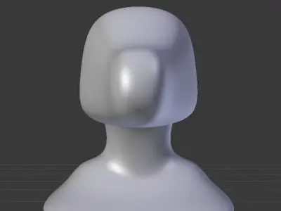Anthro Furry Head Base 3D model