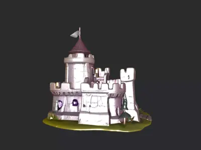 castle 3d model Low-poly 3D model