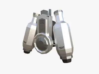 Jetpack Low Poly H05 - SciFi Character Design Low-poly 3D model
