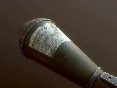 German Panzerfaust WWII grenade launcher pbr Low-poly 3D model