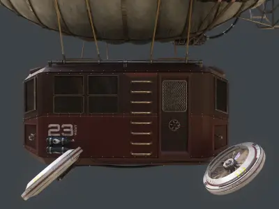 Steampunk Ariship 3D model