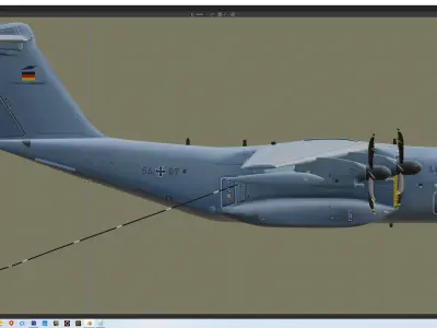 A 400M aircraft Free 3D model